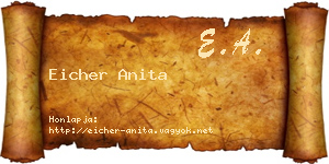 Eicher Anita névjegykártya