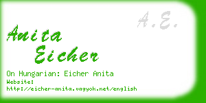 anita eicher business card